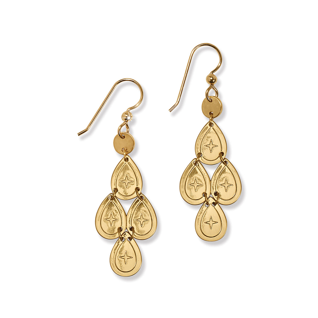 PALM CANYON SMALL TEARDROP FRENCH WIRE EARRINGS - GOLD