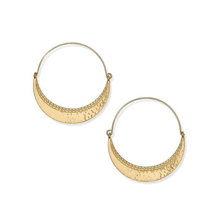 PALM CANYON LARGE HOOP EARRINGS - GOLD