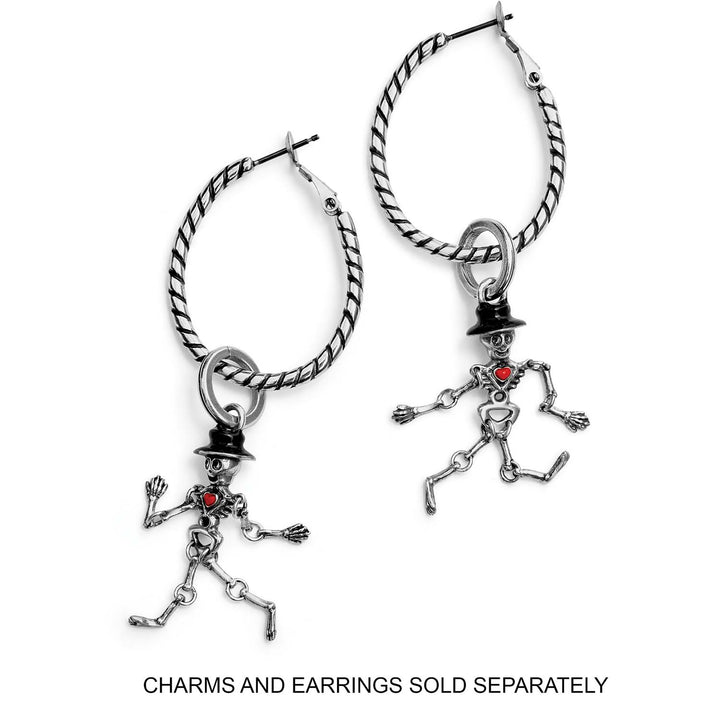 MR. BONES CHARM - SILVER-RED