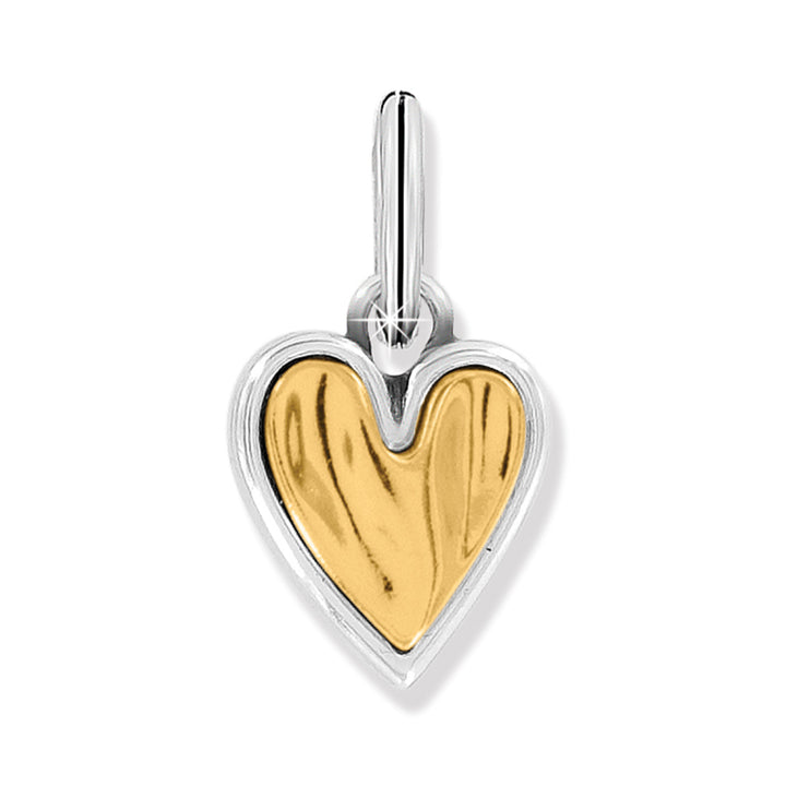 CASCADE HEART CHARM - SILVER-GOLD