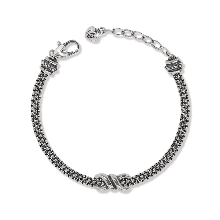 INTERLOK TWIST DOUBLE BRACELET - SILVER