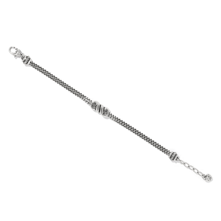 INTERLOK TWIST DOUBLE BRACELET - SILVER