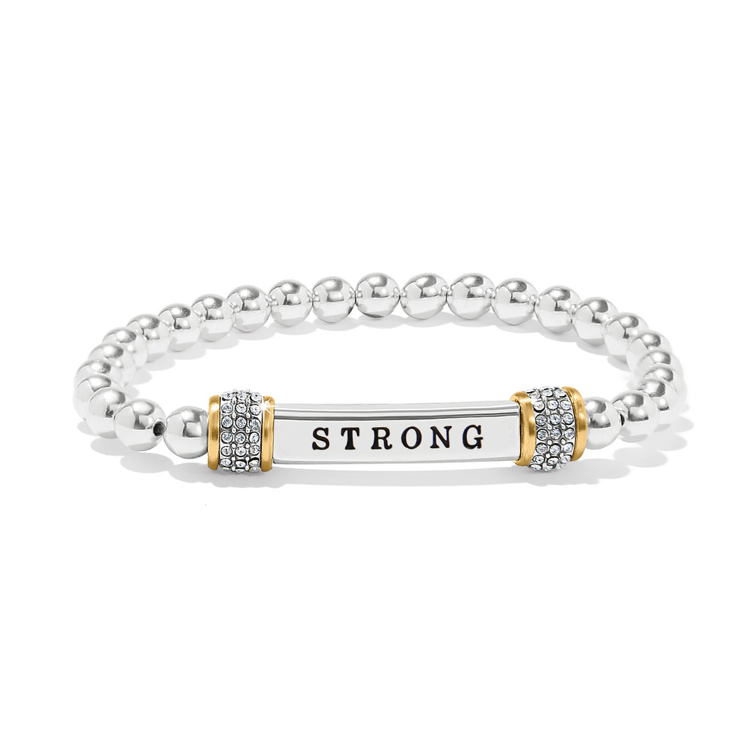 MERIDIAN STRONG TWO TONE STRETCH BRACELET - SILVER-GOLD