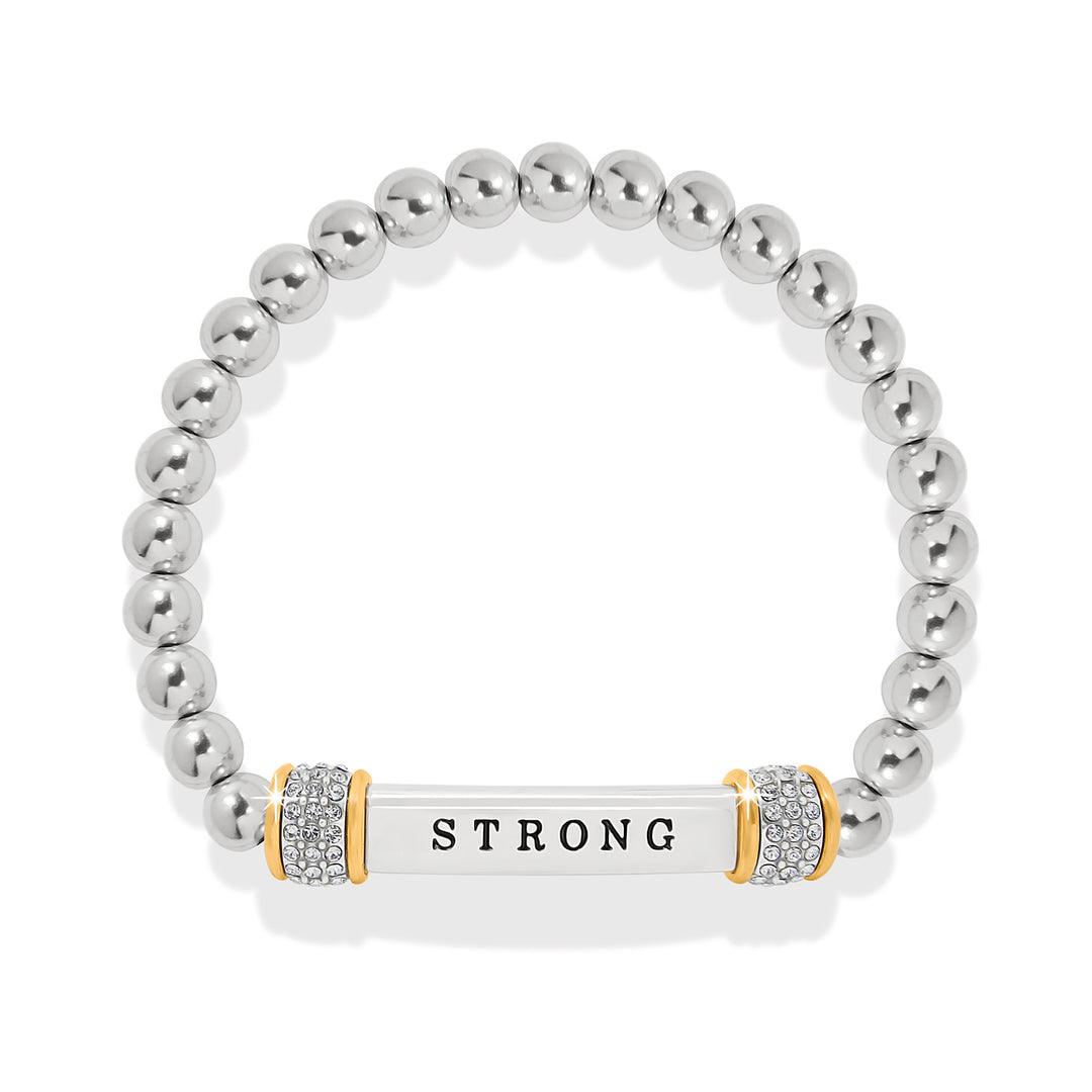 MERIDIAN STRONG TWO TONE STRETCH BRACELET - SILVER-GOLD