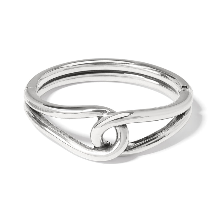 INTERLOK CURVE HINGED BANGLE - SILVER