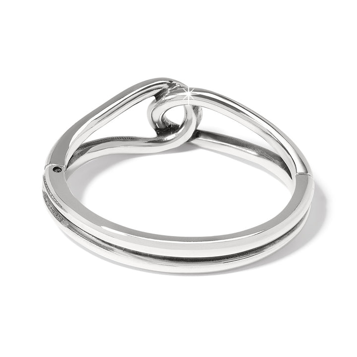 INTERLOK CURVE HINGED BANGLE - SILVER