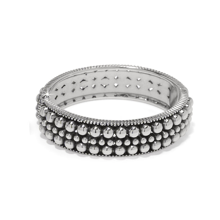 PRETTY TOUGH PIERCED HINGE BANGLE - SILVER