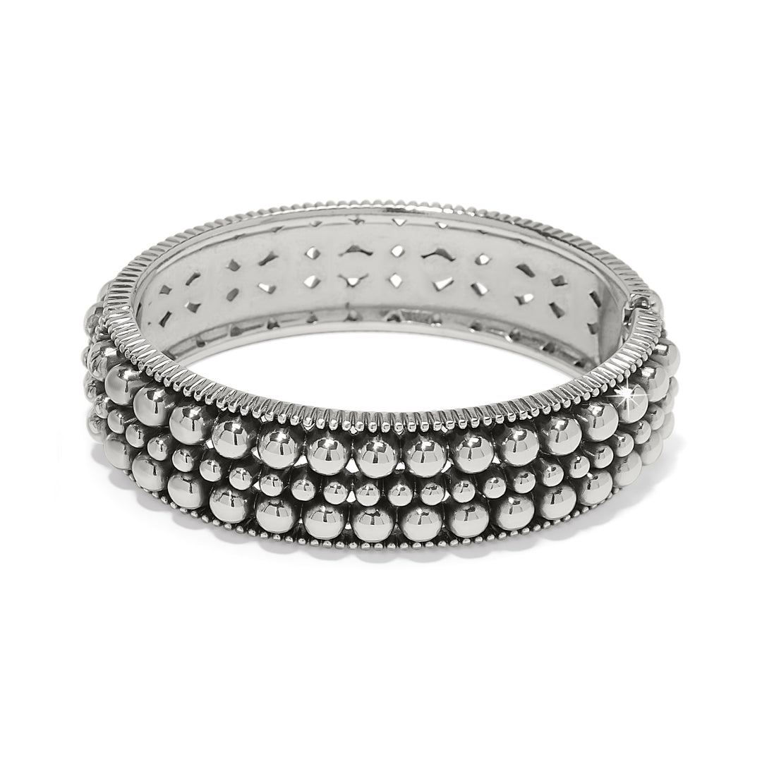 PRETTY TOUGH PIERCED HINGE BANGLE - SILVER