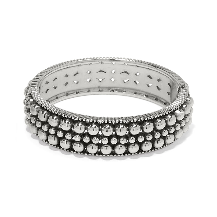 PRETTY TOUGH PIERCED HINGE BANGLE - SILVER