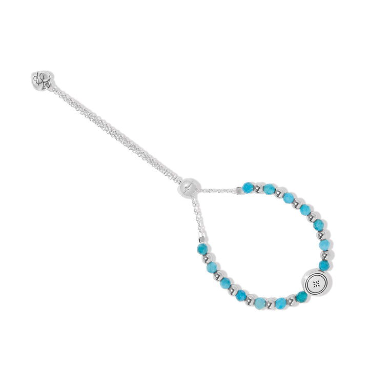 MOSAIC TWO TONE BEADED BRACELET - SILVER-BLUE