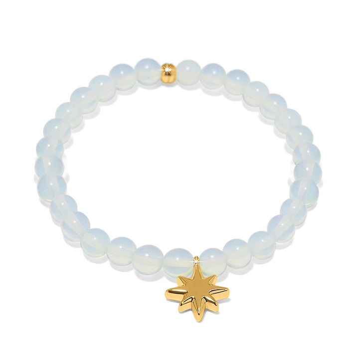 ENCHANTING STAR STRETCH BRACELET - SILVER-WHITE