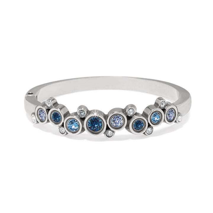 CONSTELLA HINGED BANGLE - SILVER-BLUES