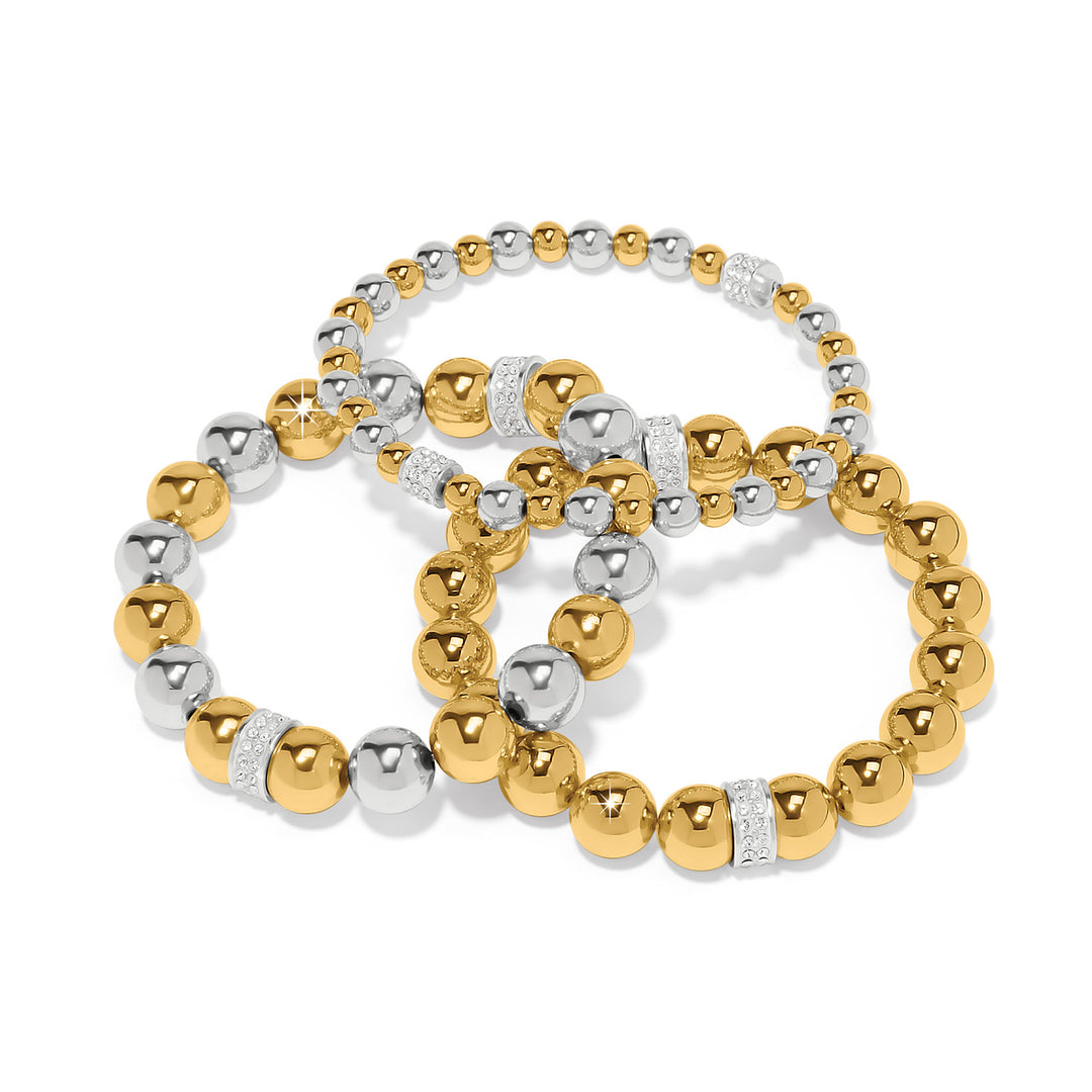 MERIDIAN PETITE STRETCH BRACELET - SILVER-GOLD