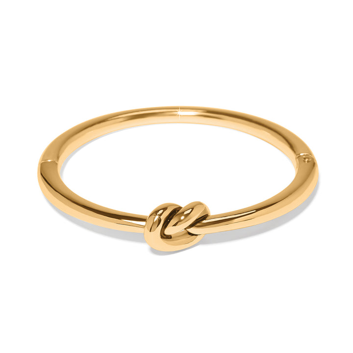 Interlok Single Knot Hinged Bangle - Gold