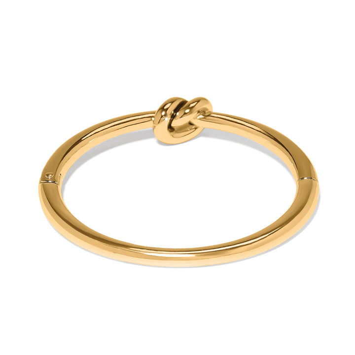 Interlok Single Knot Hinged Bangle - Gold