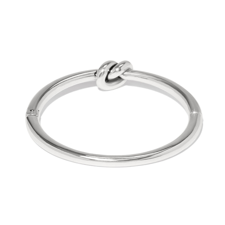 Interlok Single Knot Hinged Bangle - Silver