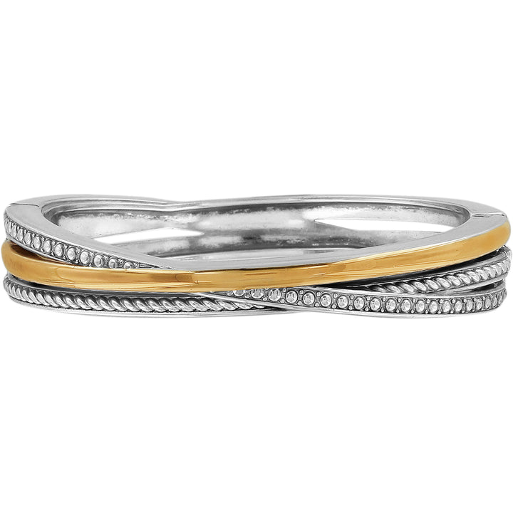 NEPTUNE'S RINGS NARROW HINGED  - SILVER-GOLD