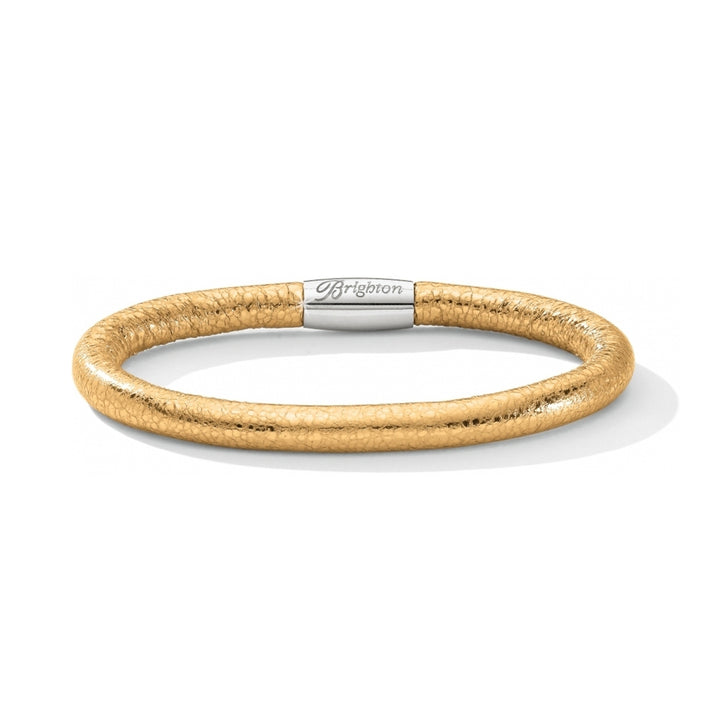 Woodstock Single Leather Bracelet - GOLD