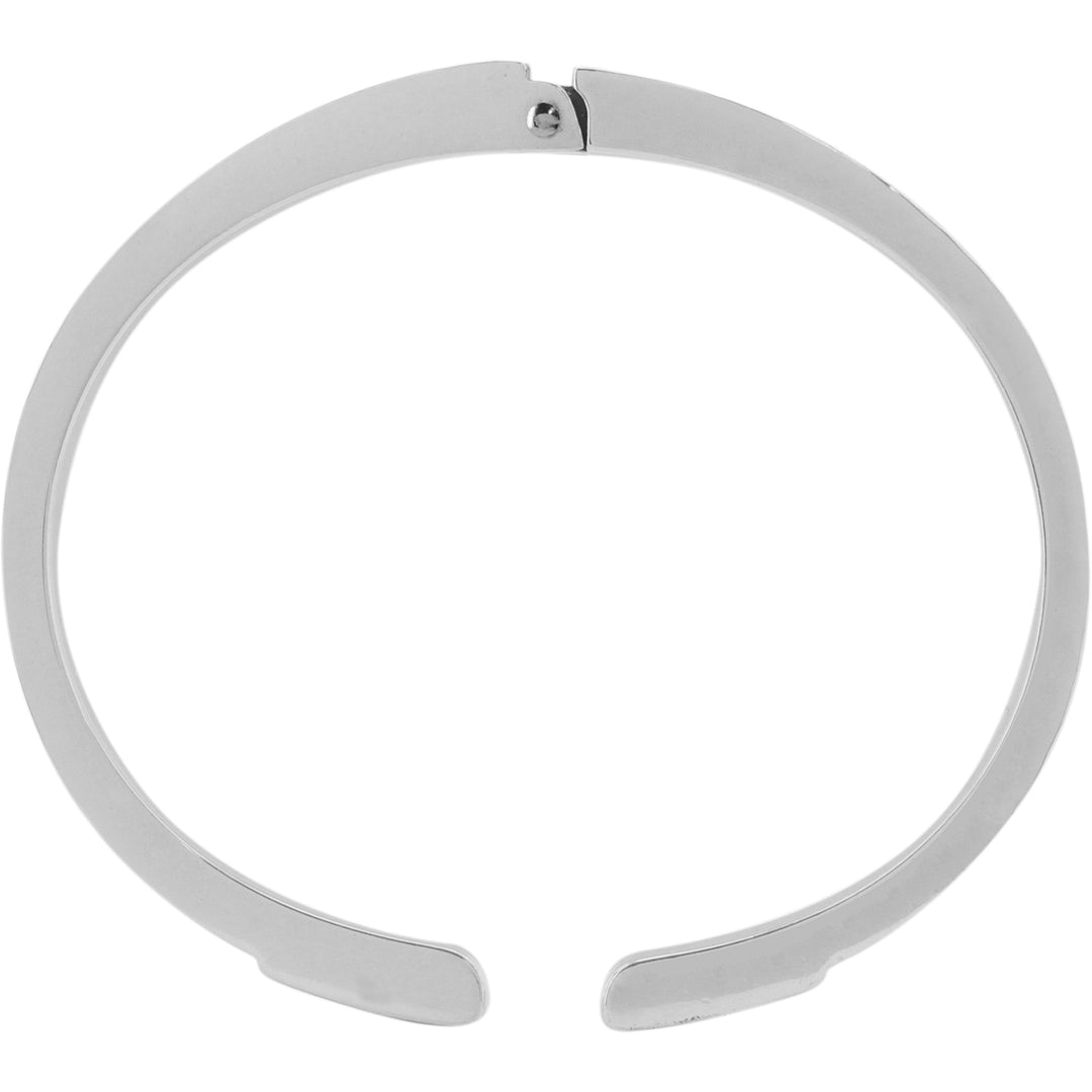 MERIDIAN ZENITH HINGED BANGLE - SILVER