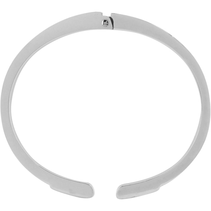 MERIDIAN ZENITH HINGED BANGLE - SILVER