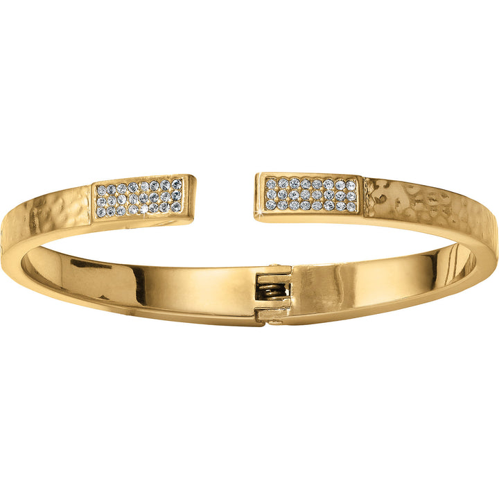 MERIDIAN ZENITH HINGED BANGLE - GOLD