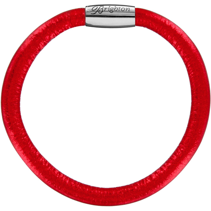 WOODSTOCK METALLIC SINGLE BRACELET - METALLIC RED - SIZE MED/LG