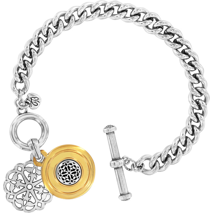 FERRARA TWO TONE TOGGLE BRACELET