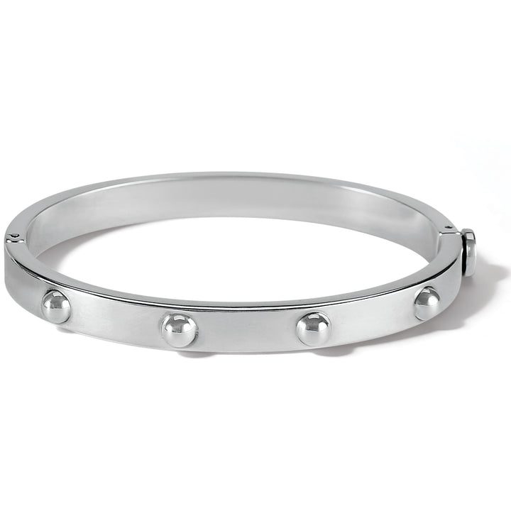 PRETTY TOUGH GROOVE HINGED BANGLE - SILVER