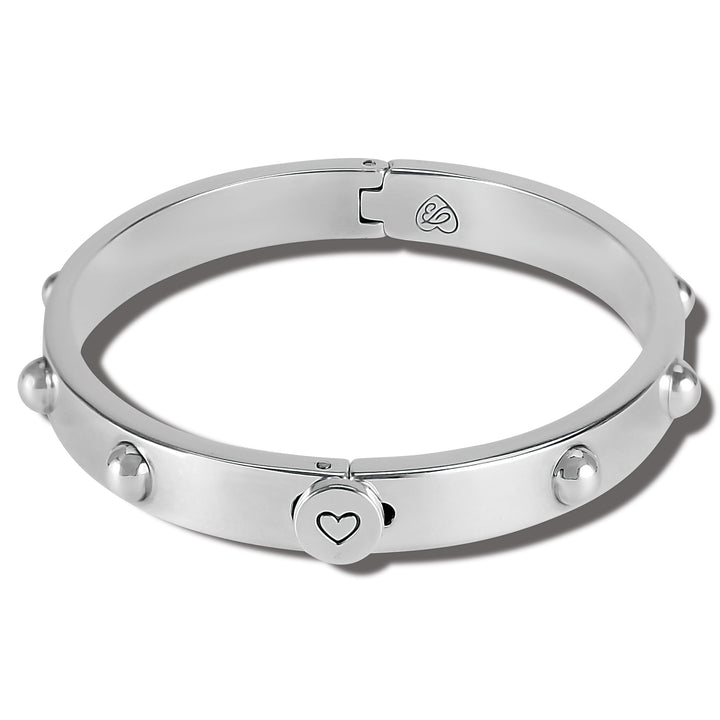 PRETTY TOUGH GROOVE HINGED BANGLE - SILVER