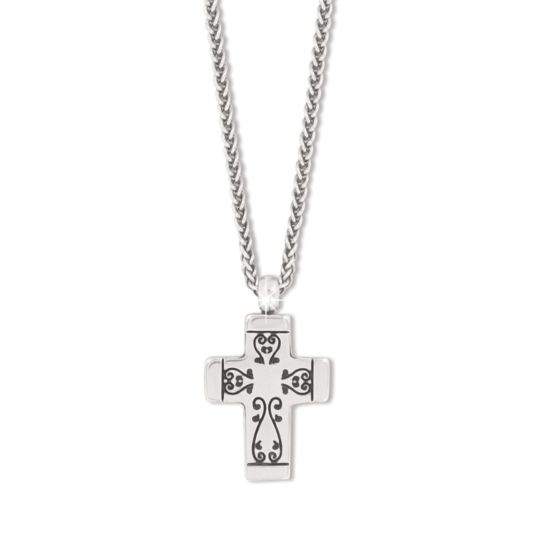 VENEZIA PETITE CROSS NECKLACE - SILVER-GOLD