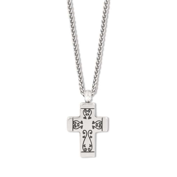 VENEZIA PETITE CROSS NECKLACE - SILVER-GOLD