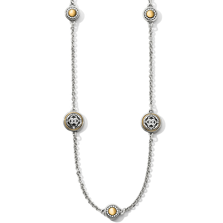 INTRIGUE PETITE LONG NECKLACE - SILVER-GOLD