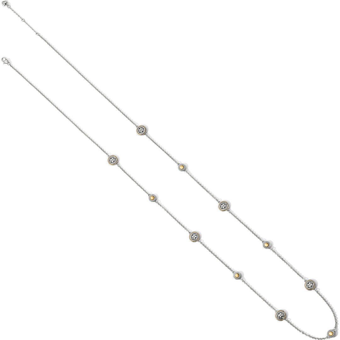 INTRIGUE PETITE LONG NECKLACE - SILVER-GOLD