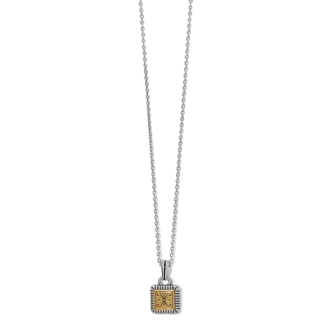 MOSAIC TWO TONE MINI TILE NECKLACE