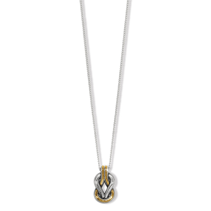 INTERLOK HARMONY TWO TONE PETITE NECKLACE - SILVER-GOLD