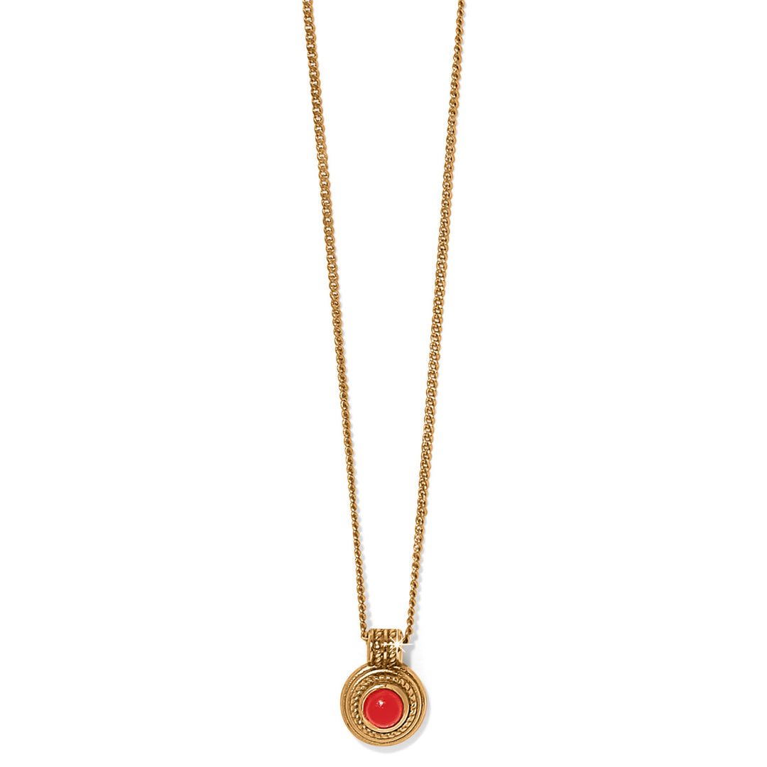 VENETIAN GEMS PETITE NECKLACE - GOLD-RED