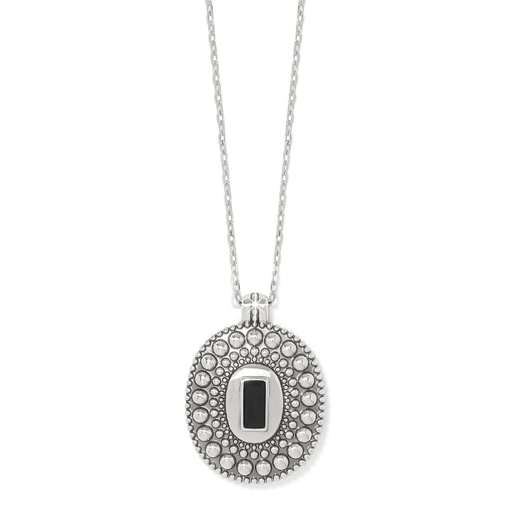 Pretty Tough Gem Necklace - Silver-Black