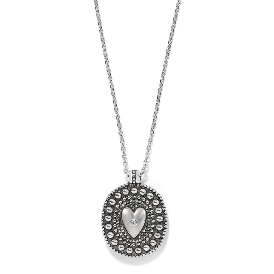 Pretty Tough Gem Necklace - Silver-Black