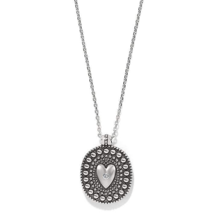 Pretty Tough Gem Necklace - Silver-Black