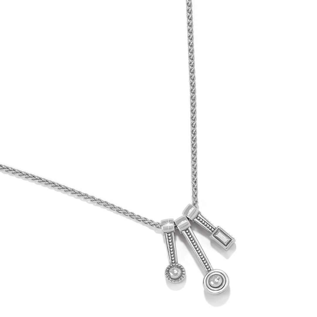 HALO GLEAM TRIO NECKLACE - SILVER/GOLD -MULTI