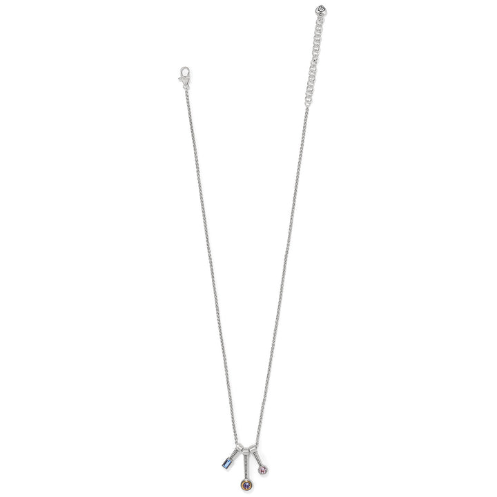 HALO GLEAM TRIO NECKLACE - SILVER/GOLD -MULTI