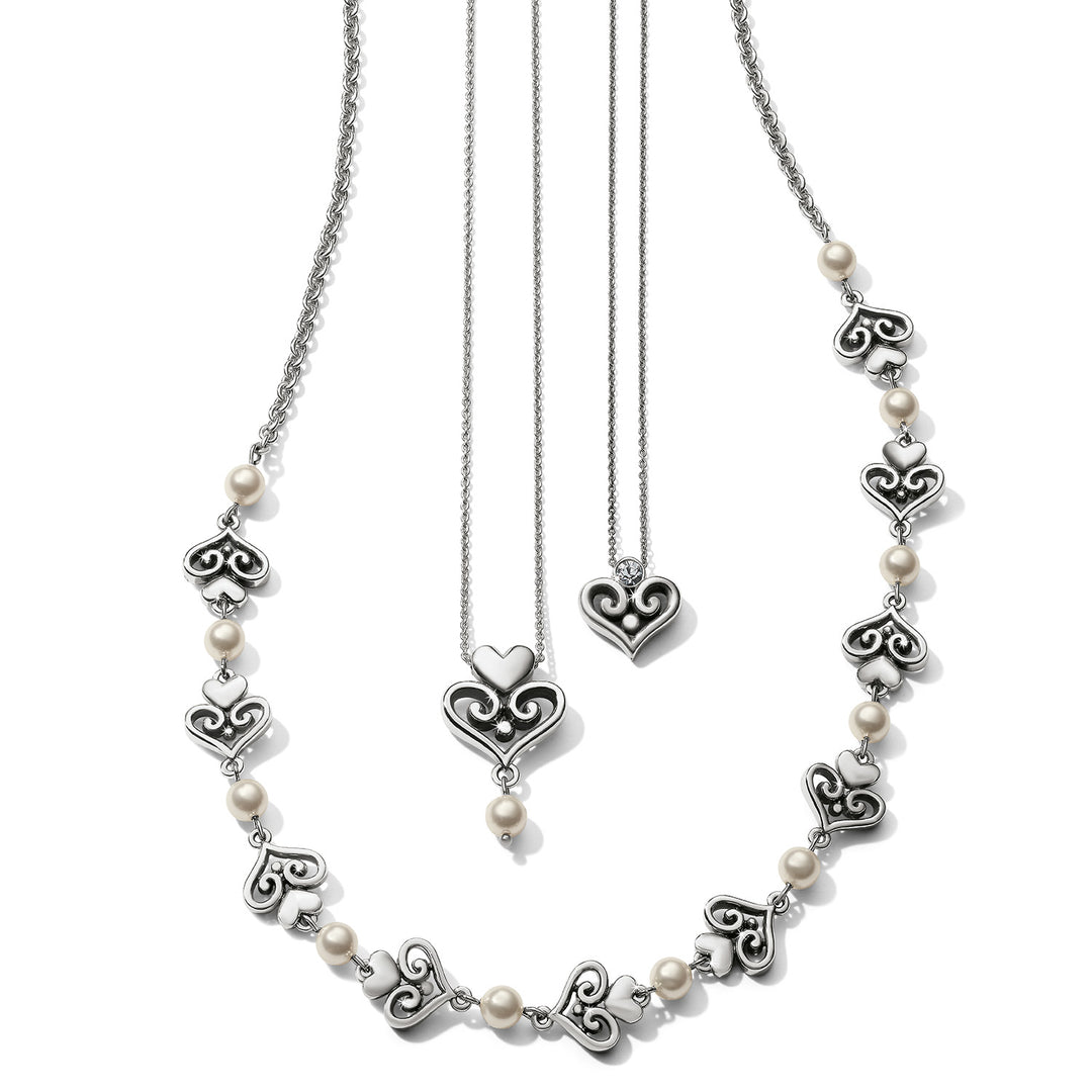 ALCAZAR AMOR PEARL NECKLACE - SILVER-PEARL