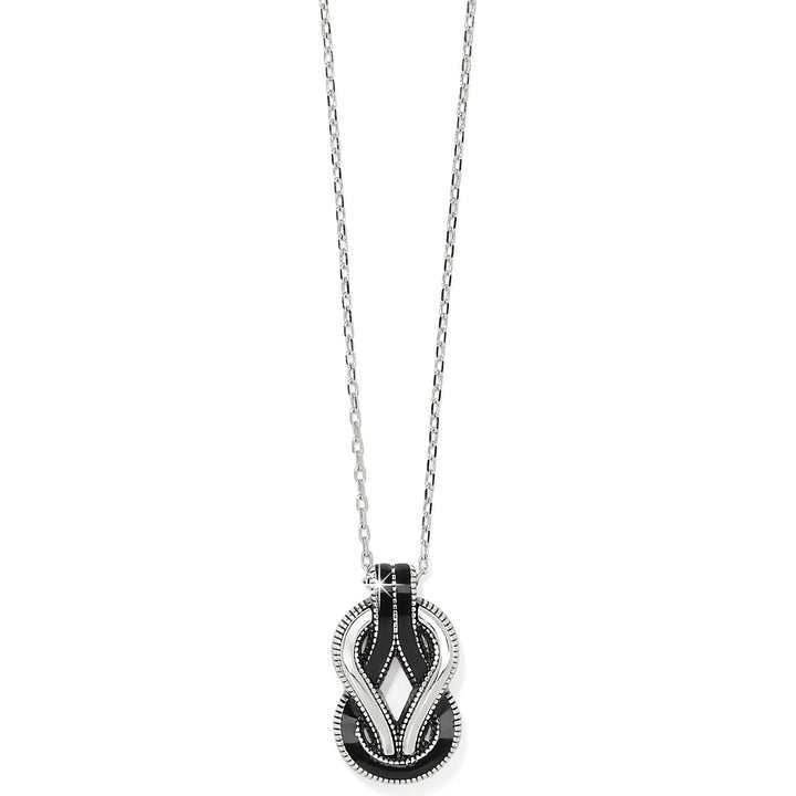 INTERLOK HARMONY BLACK NECKLACE - SILVER-BLACK