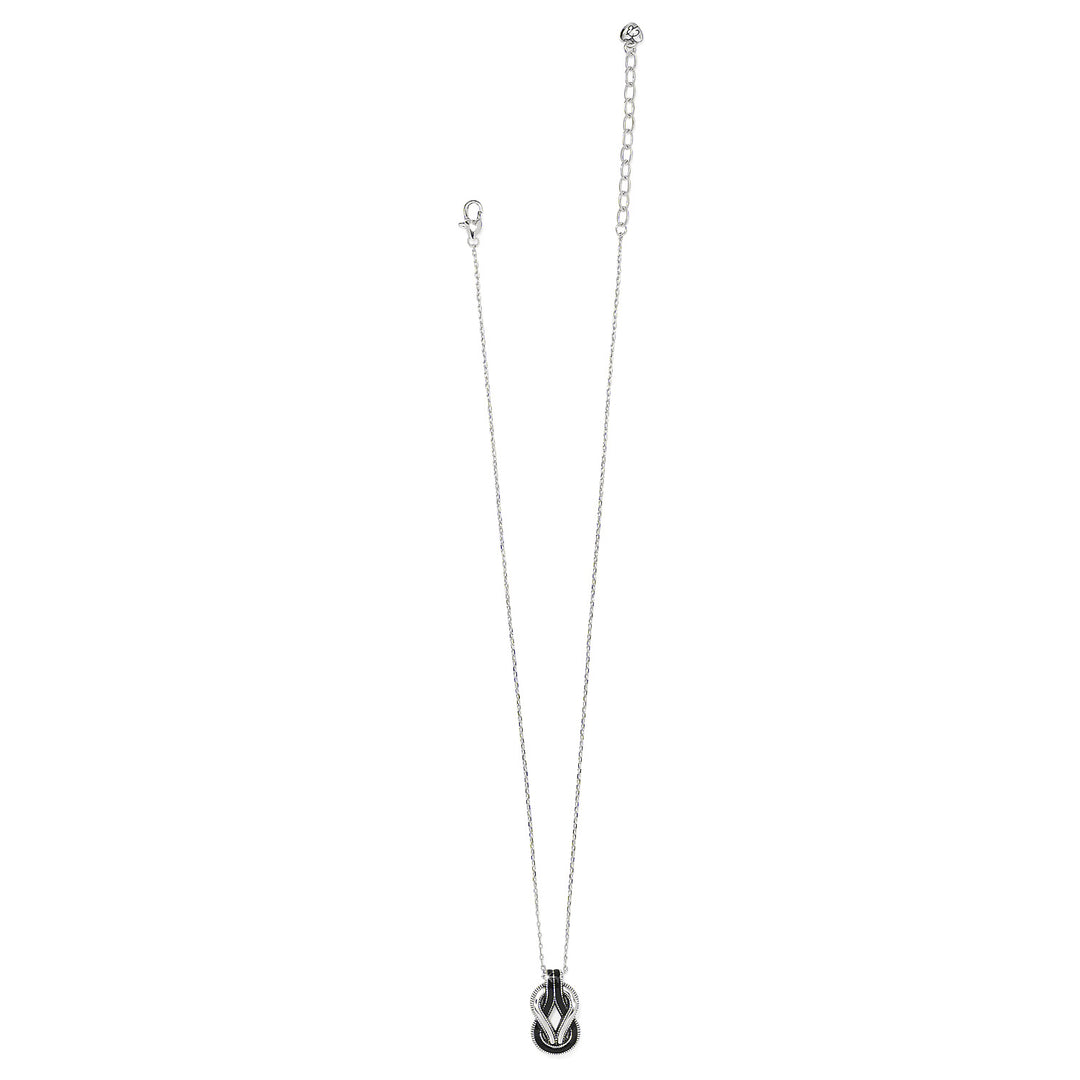 INTERLOK HARMONY BLACK NECKLACE - SILVER-BLACK