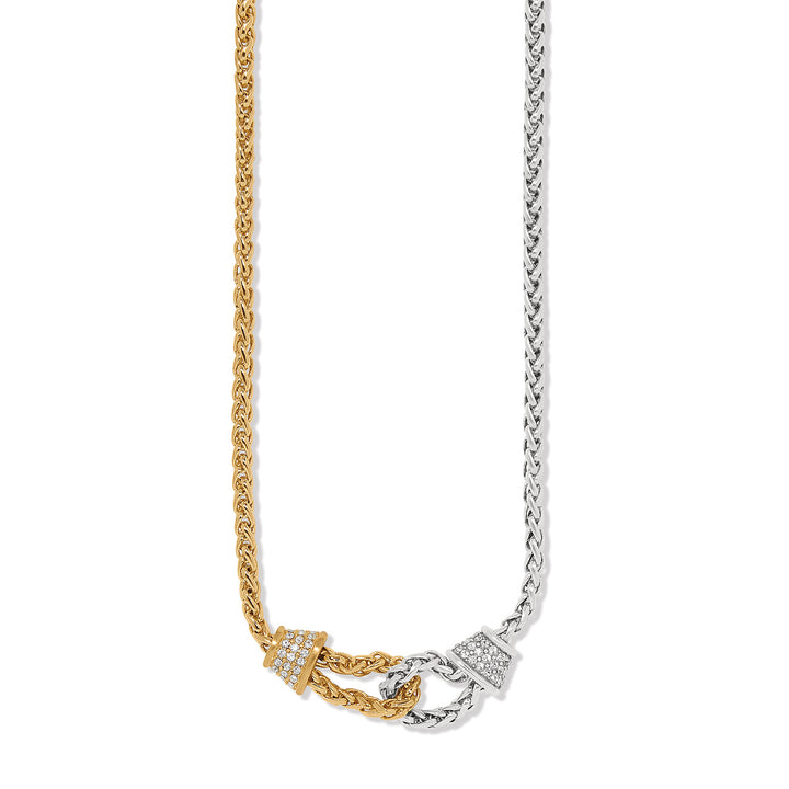 MERIDIAN VENTUS TWO TONE SHORT NECKLACE - SILVER-GOLD