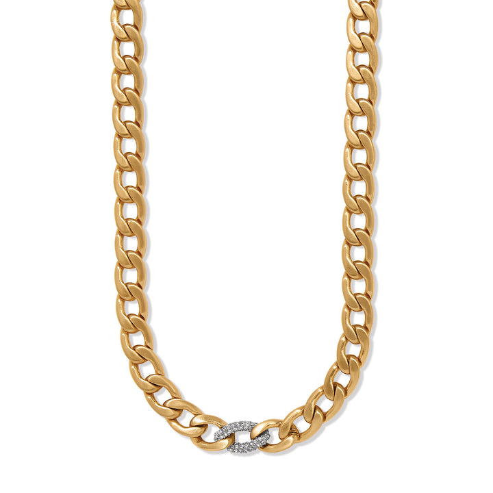 CLEO PAVE LINK NECKLACE - GOLD