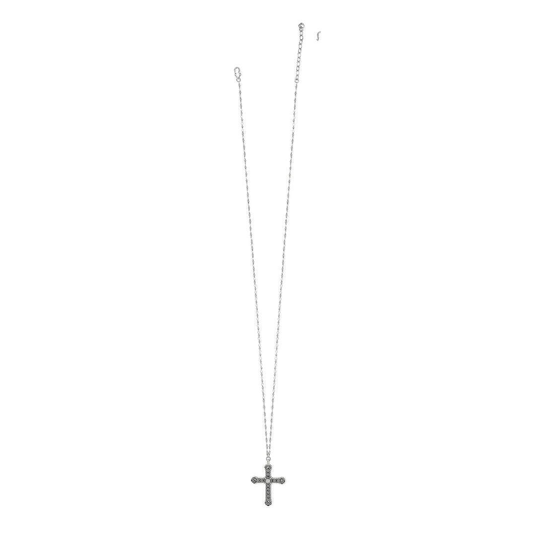 BYZANTIUM CROSS NECKLACE - SILVER