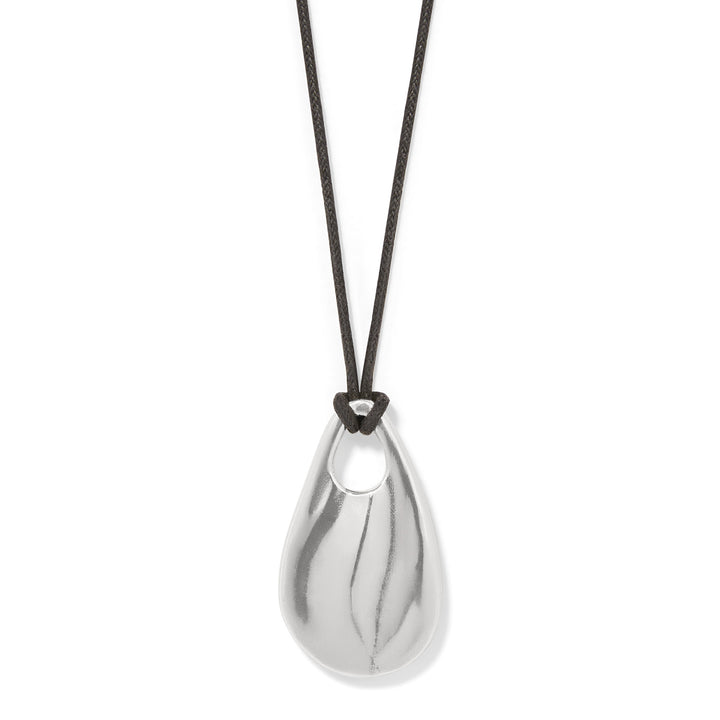 Cascade Drop Cord Necklace - Silver