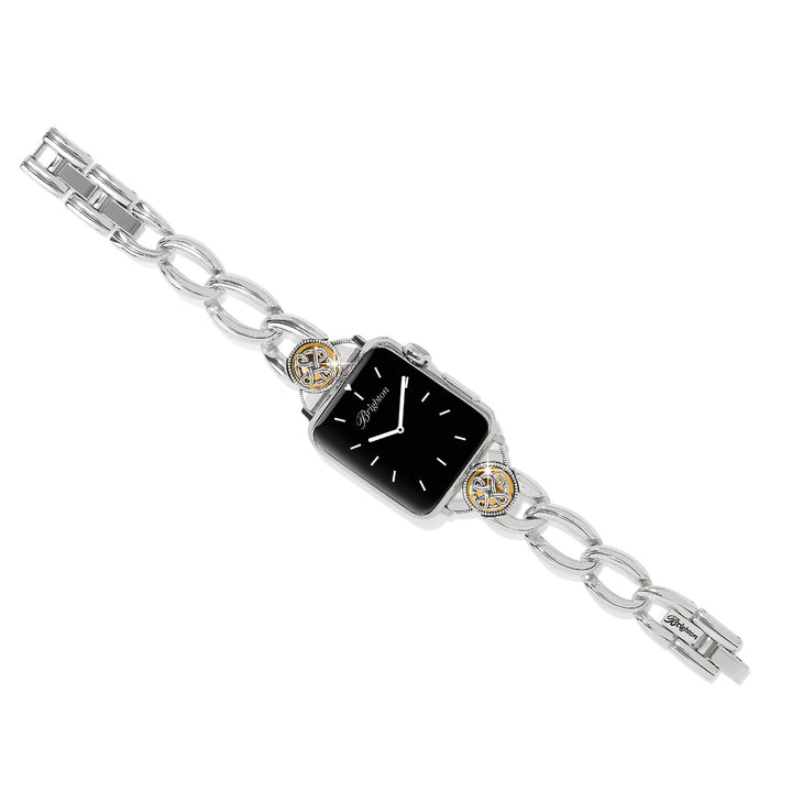 Interlok Noir Two Tone Watch Band - Silver-Gold