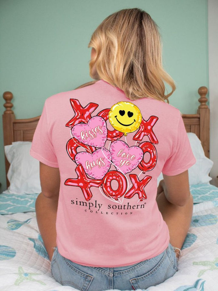 SIMPLY SOUTHERN XOXO VALENTINE'S DAY SHORT SLEEVE TSHIRT